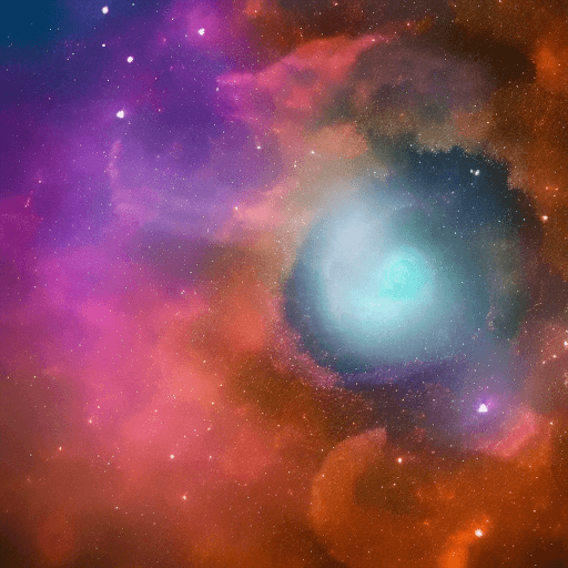AI generated: galaxies, spirals, space, nebulae, stars, smoke, iridescent, intricate detail, in the shape of a ele...