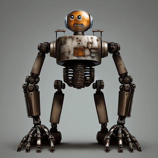 AI generated: Design an endearing yet slightly rusty robot in need of both a caring human companion and a thorough...