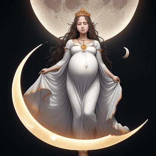 AI generated: a great wonder appeared in heaven: There was a woman who was clothed with the sun, and the moon was ...