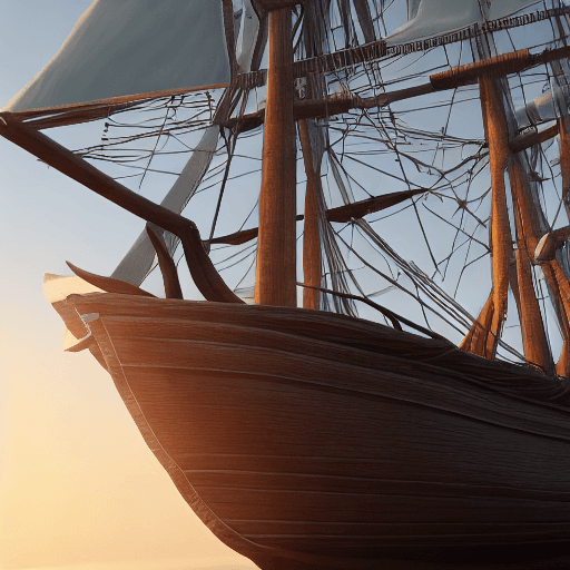 AI generated: Photo of a ultra realistic sailing ship, dramatic light, pale sunrise, cinematic lighting, battered,...