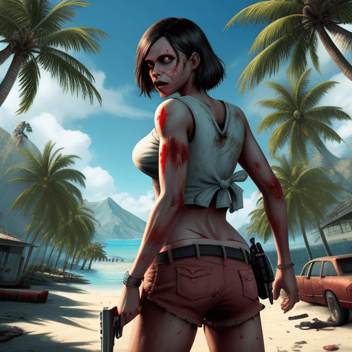 AI generated: Dead island 2 in background
