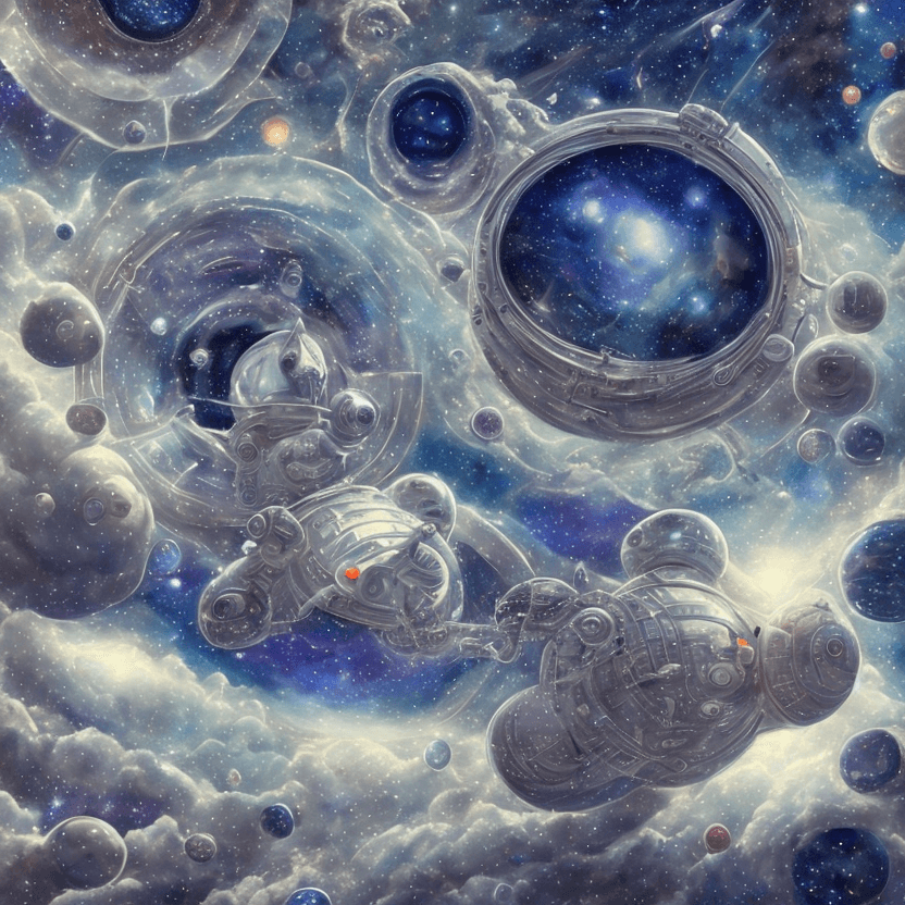 AI generated: high-quality professional photo of an adorable celestial cosmical ASTRO depiction of life in a space...