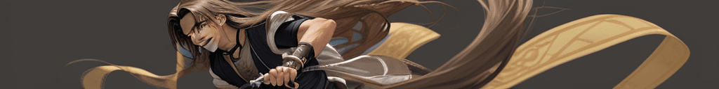 AI generated: <lora:Dinn_suikoden:0.77>, Dinn suikoden, 1man, solo, long hair, brown, ((masterpiece)), (best quali...