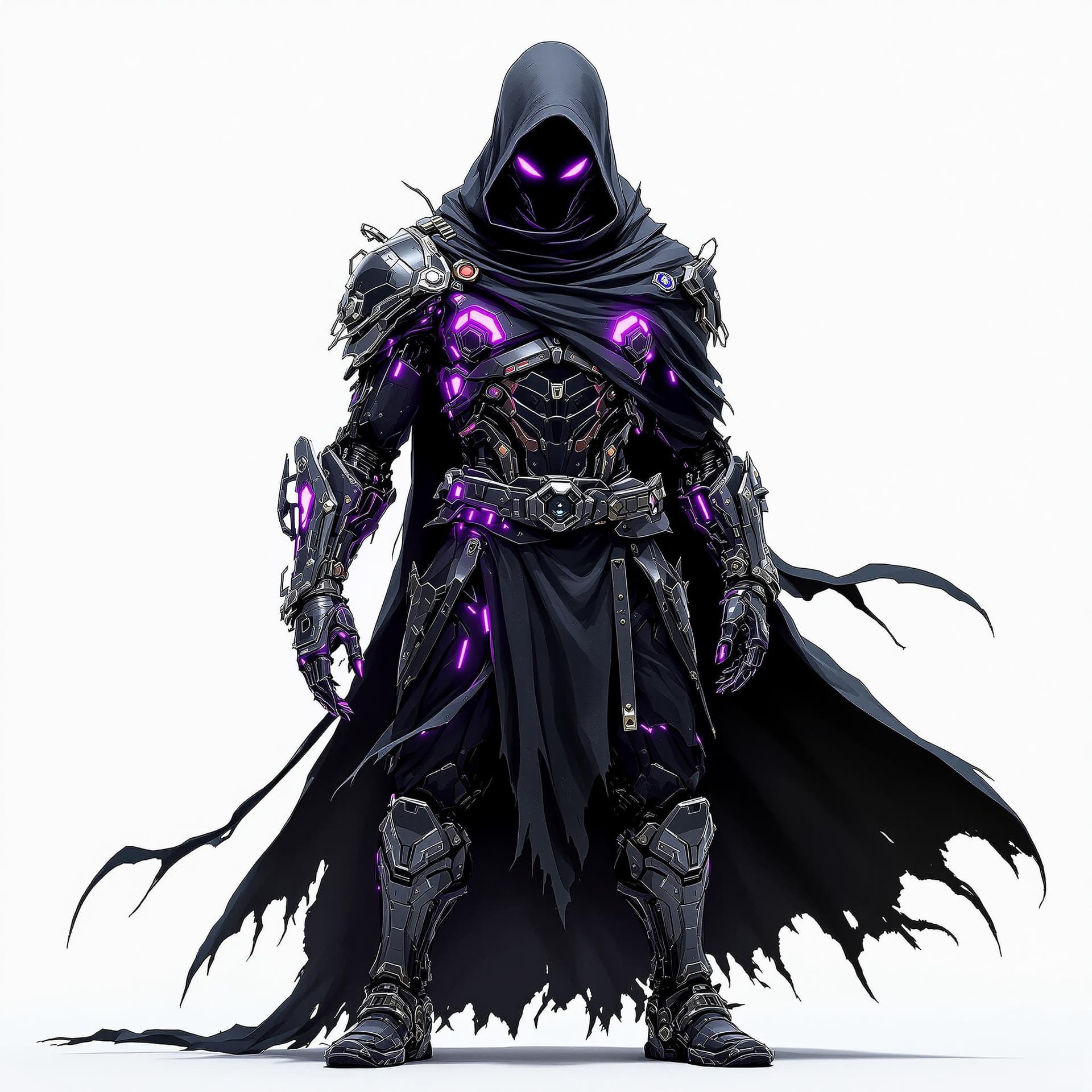 AI generated: a highly detailed, ultra-high-resolution illustration of a futuristic cyborg from Quake Champion, st...