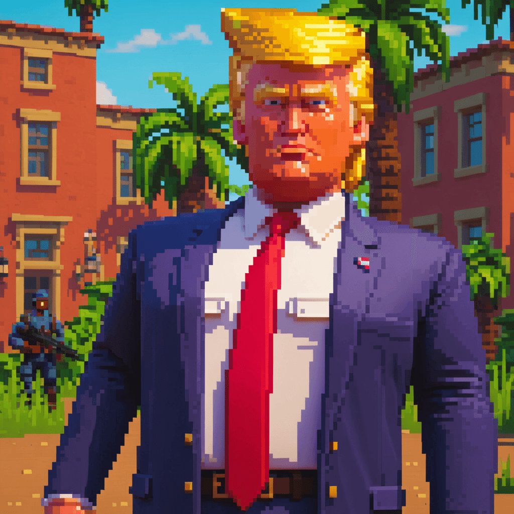 AI generated: Donald Trump Fortnite skin, presidential fortnite skin, sunny, detailed, unreal engine 4, trending o...