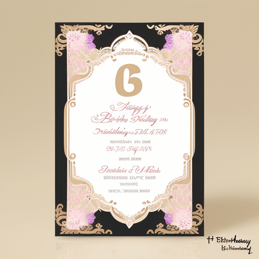 AI generated: invitation card for birthday invitation