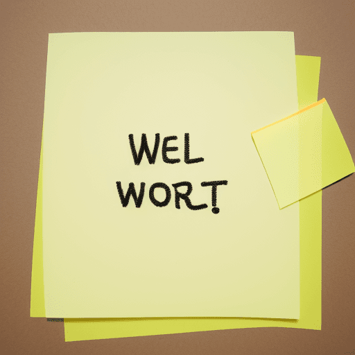 AI generated: postit with text Hello world