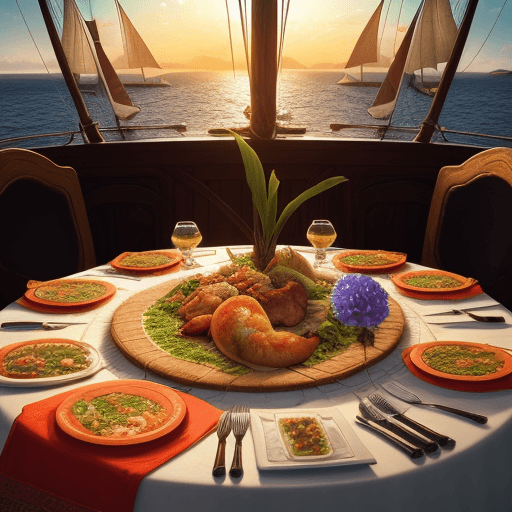 AI generated: This image represents the rich gastronomic diversity of Brazil, with dishes from all regions of the ...