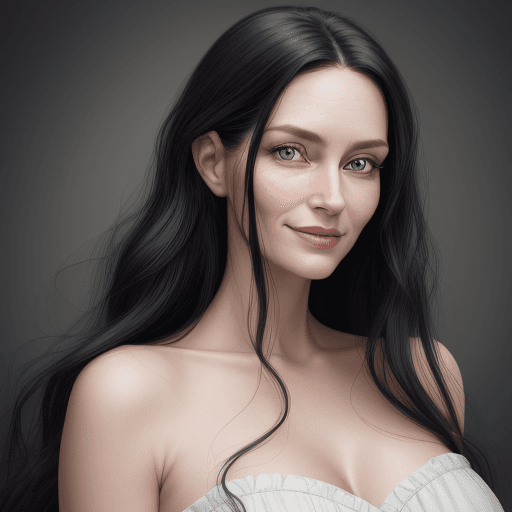 AI generated: “Realistic photo of a woman in her thirties, full-bodied, full face ,full Hair, full head with hair,...