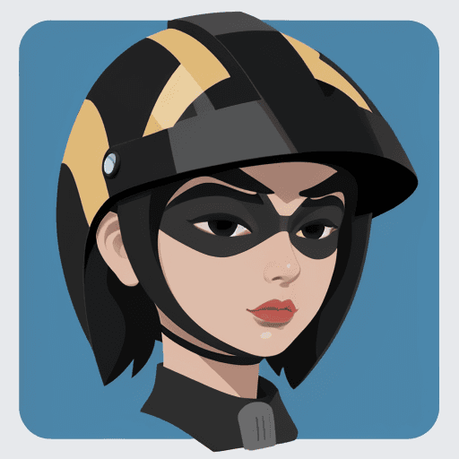 AI generated: cartoon vector illustrator icon race helmet, black contour