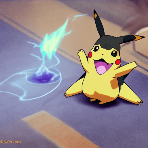 AI generated: image of Pokemon Go Pikachu in a Harry Potter scene
