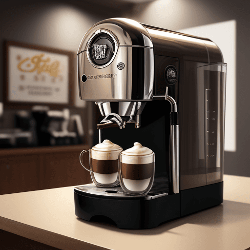 AI generated: New art fantasy advertising super coffee machine
