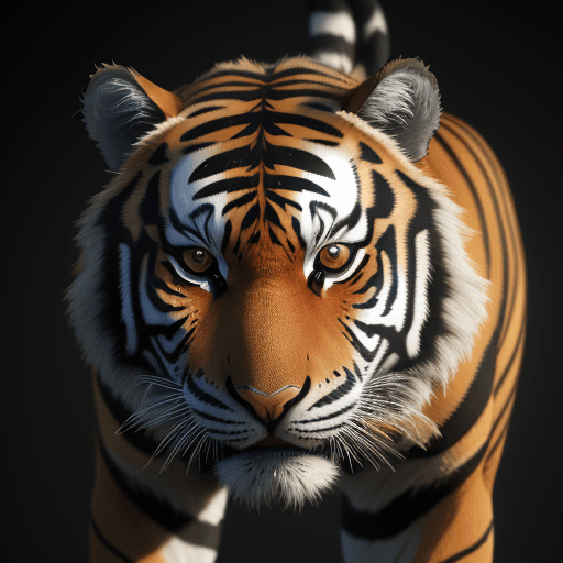 AI generated: tigre, octane render, 8k