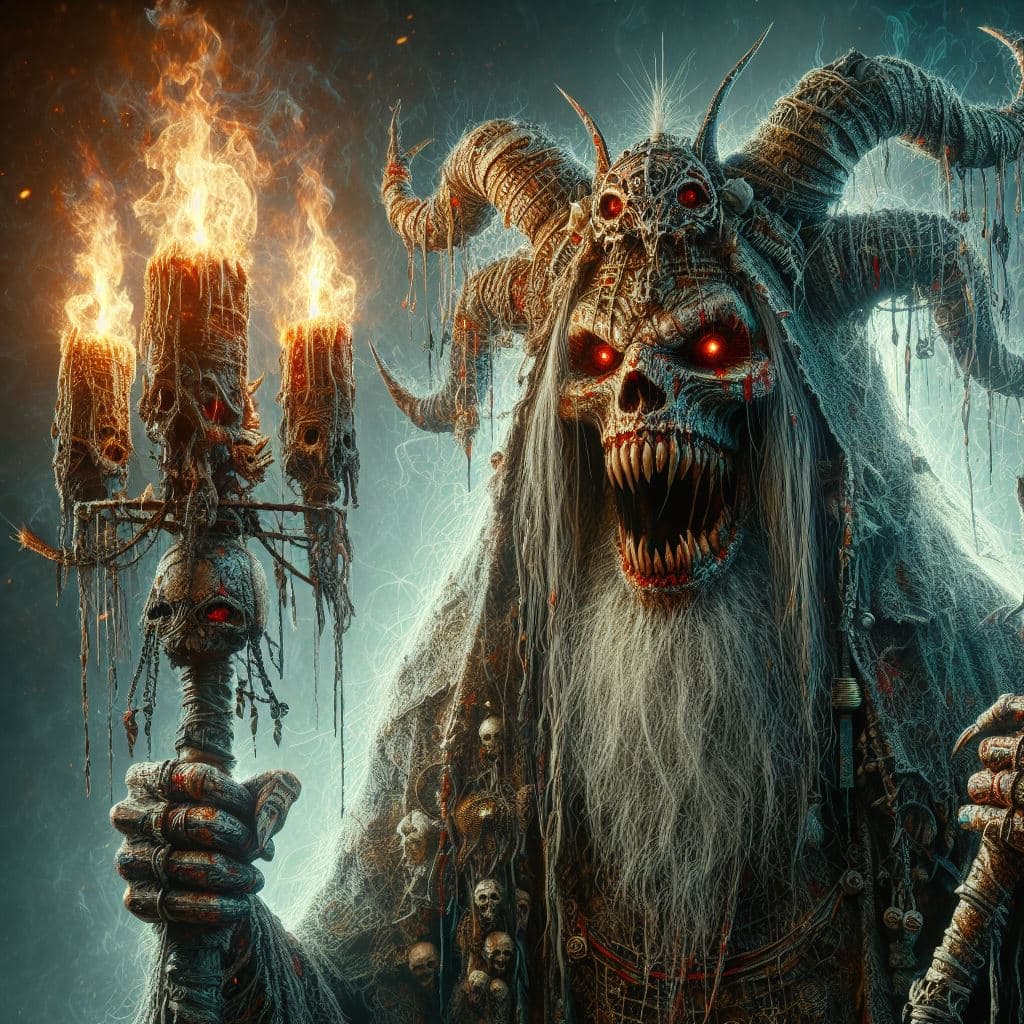 AI generated: heavy nightmare Version of baba yaga, photorealism, fantasy, dynamic lighting, very high ultra detai...