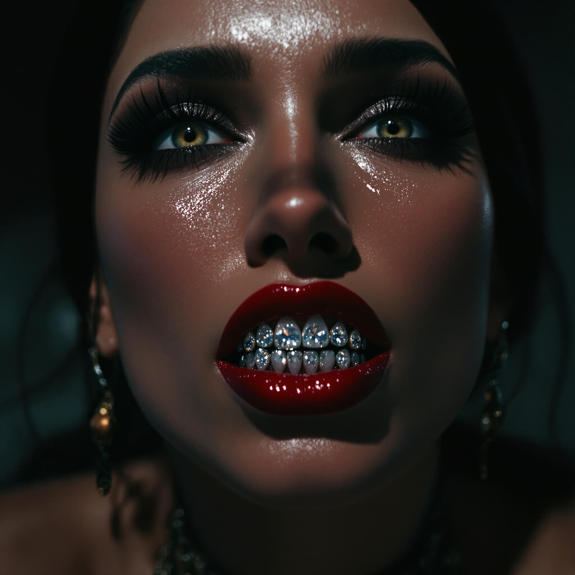 AI generated: hyper-realistic medium portrait of a bold woman inspired by Madonna, with urban glam attitude like a...
