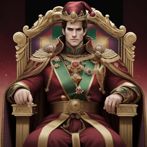 AI generated:  Henry Cavill depicted as the Emperor of Humanity Warhamer 40k, exuding a commanding presence on a g...