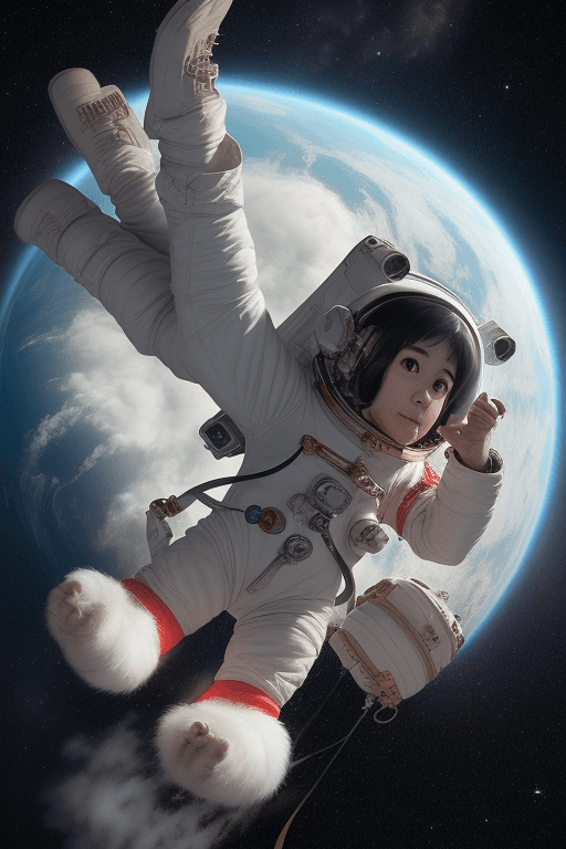 AI generated: a photo of monkey flying out to space as an astronaut <:iu_V35:1>