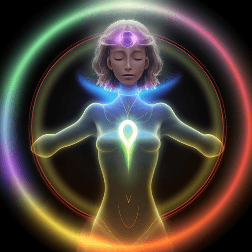 AI generated: Human energy aura 
