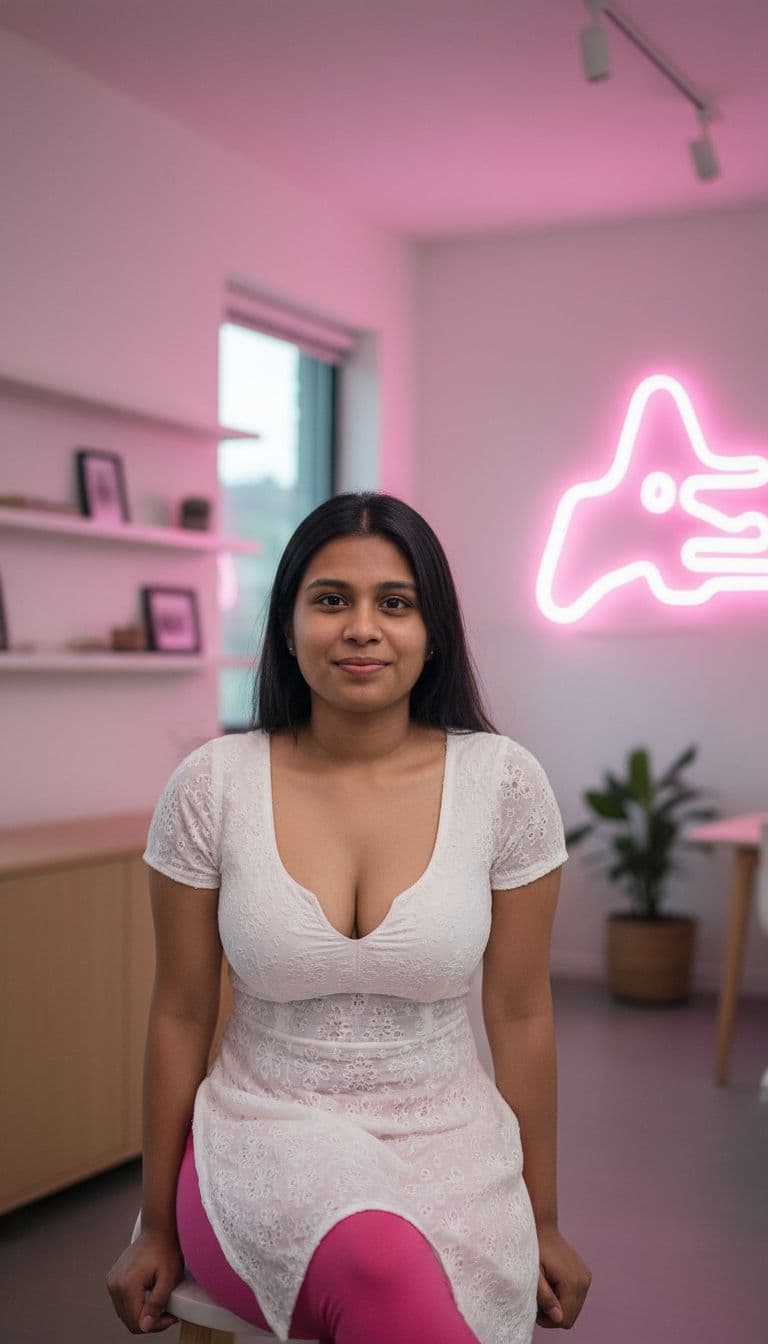 AI generated: (cinematic photo:0.6) RAW Photo,DSLR BREAK a 18 year old young teen indian girl,(light smile:0.8),(s...