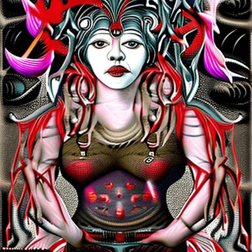AI generated: saAn intricately decorated Gothic Gargon Medusa representing a fusion of Cybergothic, Midwestern Got...