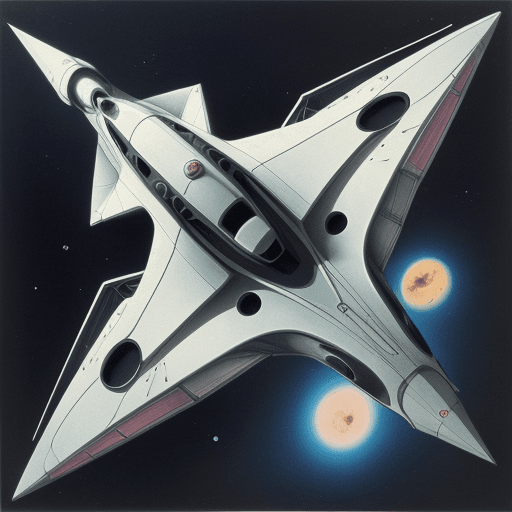 AI generated: a spaceship of the sixties