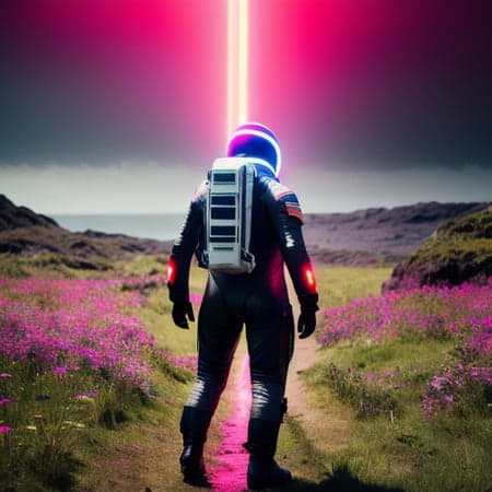 Neon Ground Astronaut - Image 1