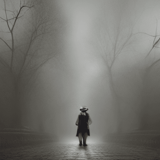 AI generated: a full body portrait of an anthropomorphic cheetah dressed as an English gentleman walking alone on ...