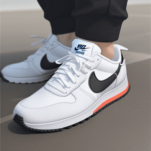 AI generated: 利用树叶做成的nike鞋