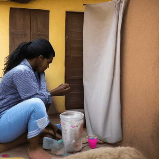 AI generated: una mujer negra en su habitacion chillando y llorando su perdida