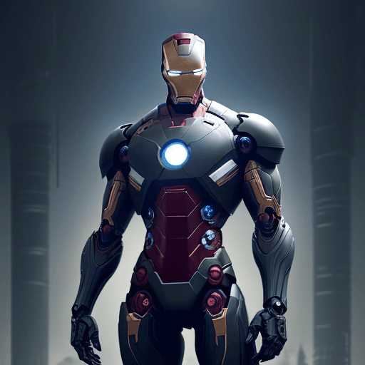 AI generated: black hole black matte no color Mechanical suit, slim fit to tall human body. Round shouldes. Few in...