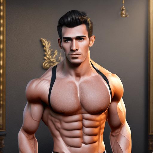 AI generated: elegant, handsome, charro, fit, abs, show mid, show muscles, tank top, Russian, man, no blemishes, m...