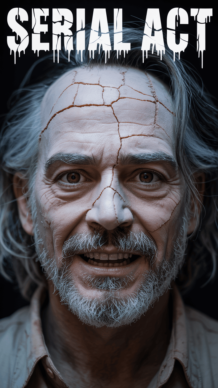 AI generated: Charles Manson staring directly into camera, haunting psychopathic grin, unsettling wide eyes — his ...