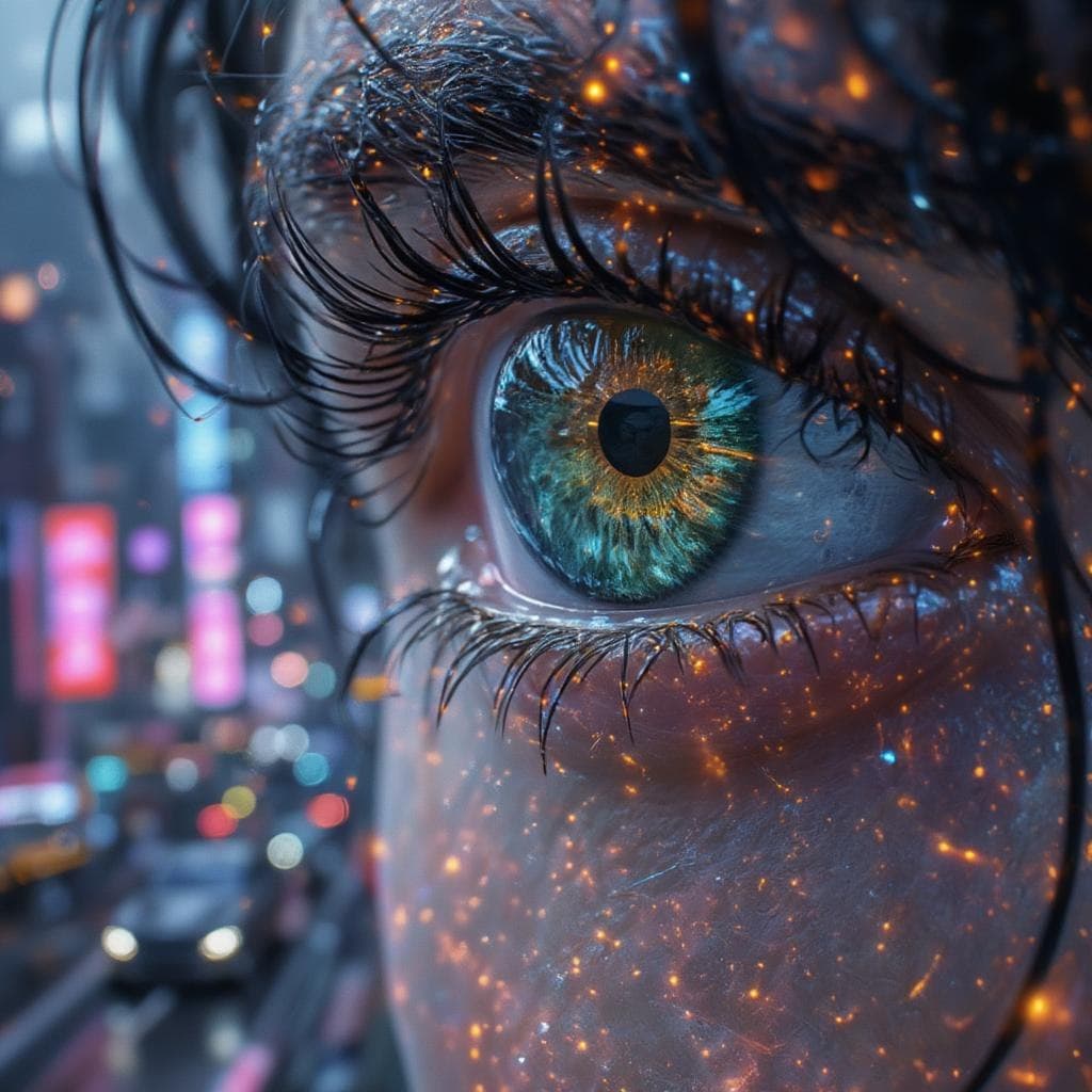 AI generated: (masterpiece, digital art:1.3), highly intricate double exposure art inspired by Yuumei, (close-up o...