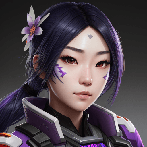 AI generated: Portrait photography, candid, Kiriko from Overwatch, realistic skin, detailed facial features --s 55...