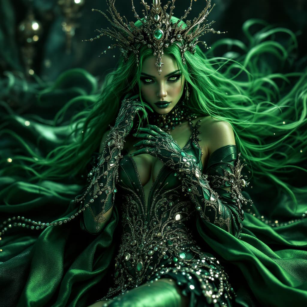 AI generated: Baroque Style, dreamlike Hyperdetailed grunge art fantasy photo featuring a beautiful cyberpunk fema...