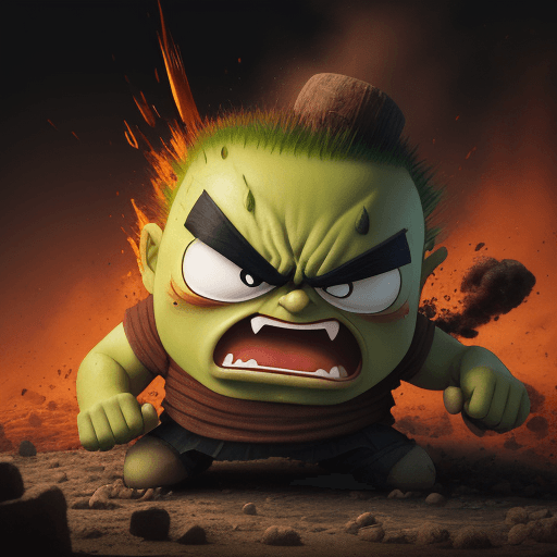 AI generated: an angry shit