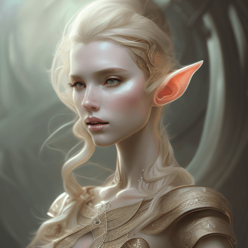 AI generated: mdjrny-v4 style portrait of female elf, intricate, elegant, highly detailed, digital painting, artst...