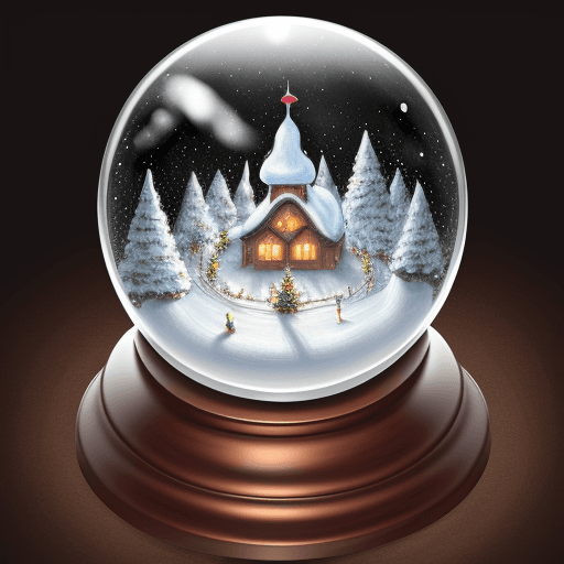 AI generated: detailed drawing snow globes