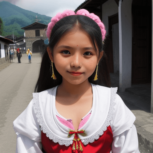 AI generated: girl dressing traditional costume of Guatemala
