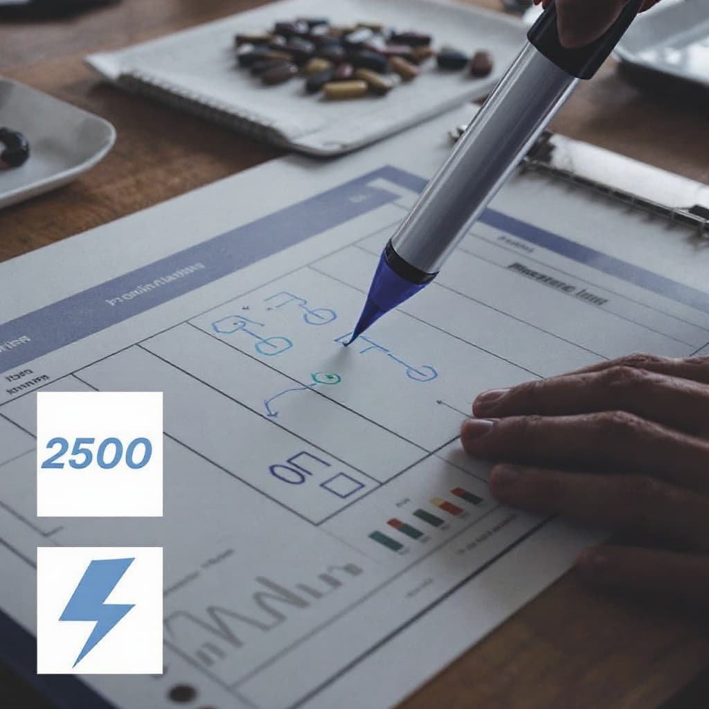 AI generated: ESCRIBIR   PRESIÓN PARA TRABAJAR DESDE 2500 HASTA 4000 COLOR BIOLUMINISENTE AZUL MINIMALISTA 



