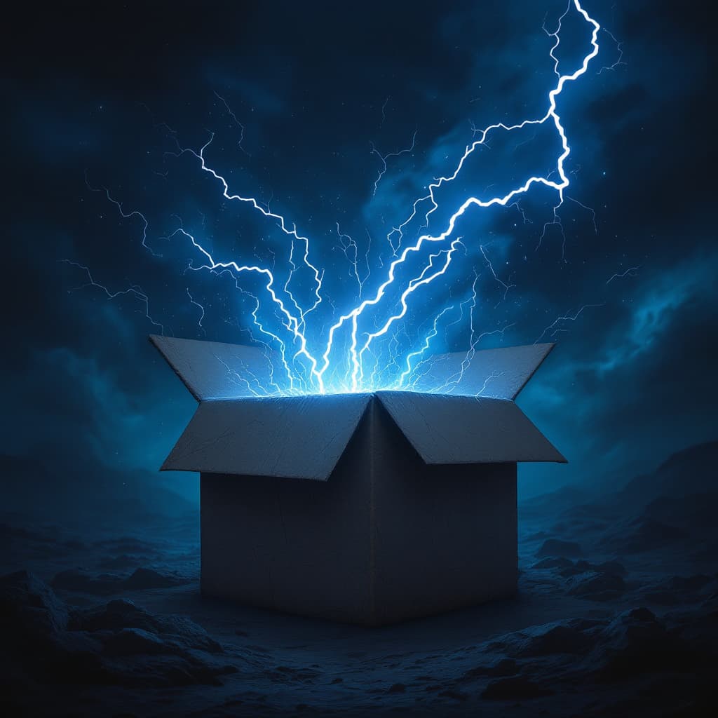 AI generated:  Storm Trapped in a Box
