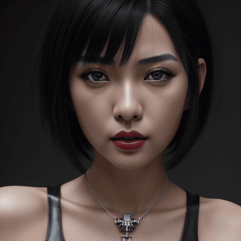 AI generated: hyper realistic headshot photo of a beautiful  japanese young girl, very beautiful, slim, skinny, th...