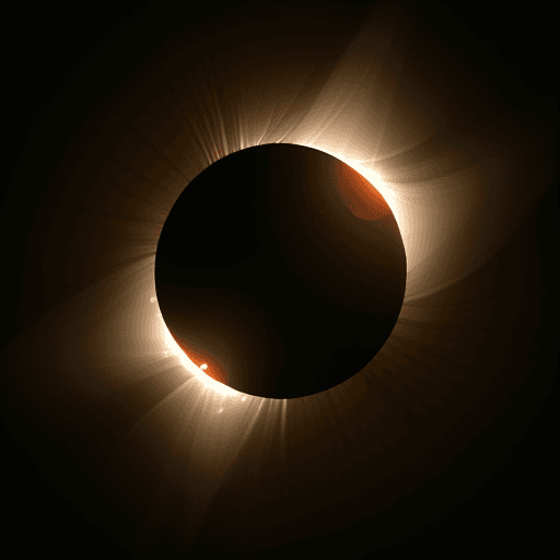 AI generated: 4K photo of a partial solar eclipse. Must be photo realistic, 3d rendering.