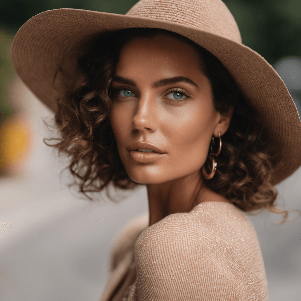 AI generated: A captivating 32-year-old with mesmerizing eyes and a sultry expression exudes irresistible allure. ...