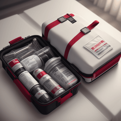AI generated: First aid kit, High resolution photography, show every item; 8k, intricate detail, photorealistic, r...
