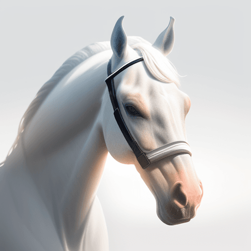 AI generated: white background , double exposure of horse head, see horizon --q 1 --v 4 --uplight