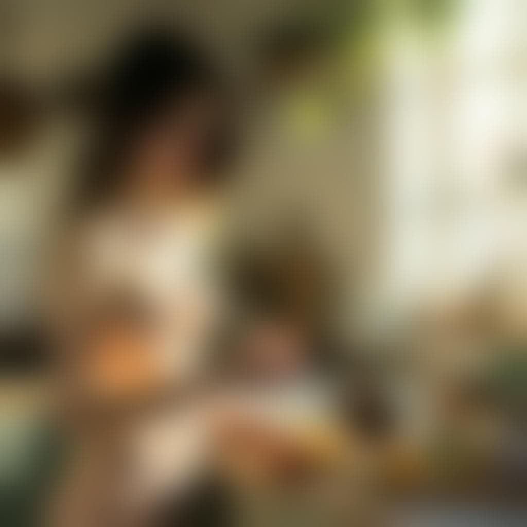 AI generated: 21 year old Woman enjoying breakfast from a buffet elegantly arranged on her friend's bare stomach; ...