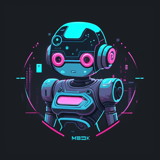 AI generated: cyberpunk robot, t-shirt design, super cute, 2d, vector, flat --q 2
