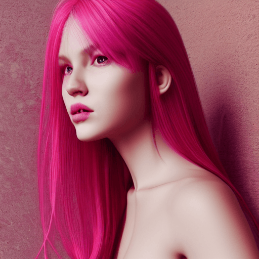 AI generated: Nude sexy girl, long pink hair, very beatifull, intricate artwork . octane render, trending on artst...