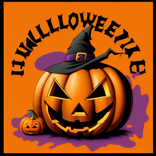 AI generated:  halloween cartoon, use, orange, purple, and white colors with the text halloween coloring book on t...